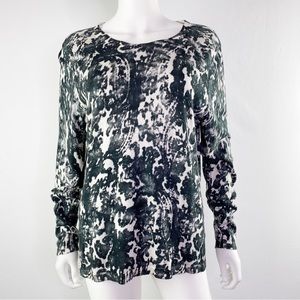 Marina Rinaldi Sport Black & White Knit Sweater Top Size M